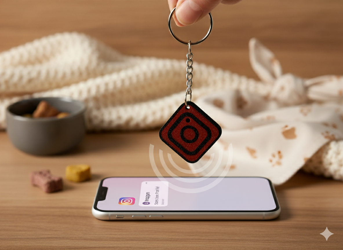 The NFC Instagram Keychain