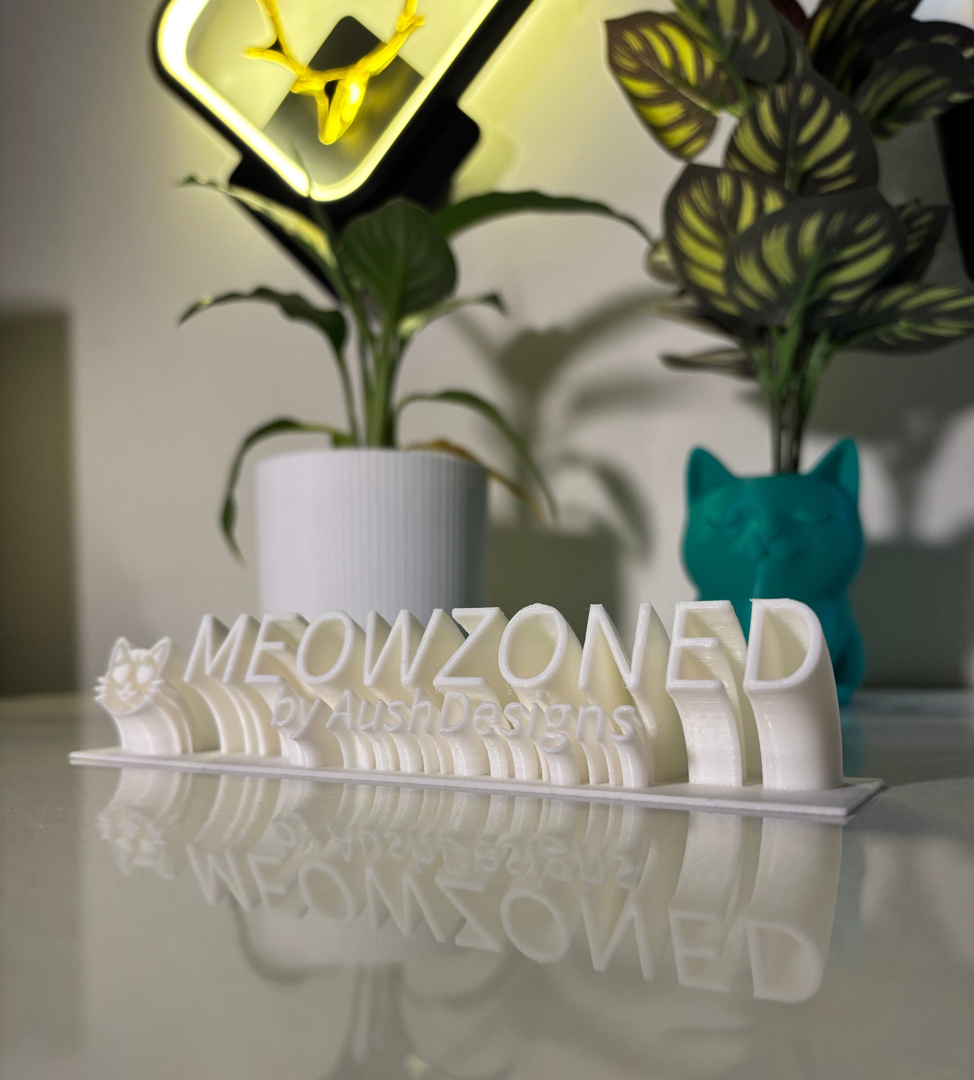 Customizable 3d printed name plate