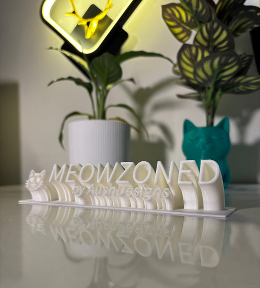 Customizable 3d printed name plate