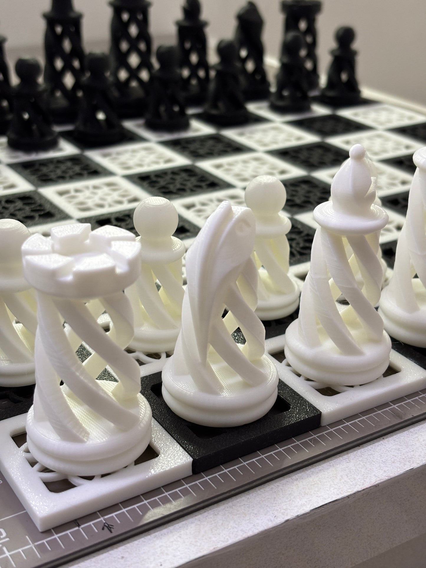 Modern 3D-Printed Chess Set