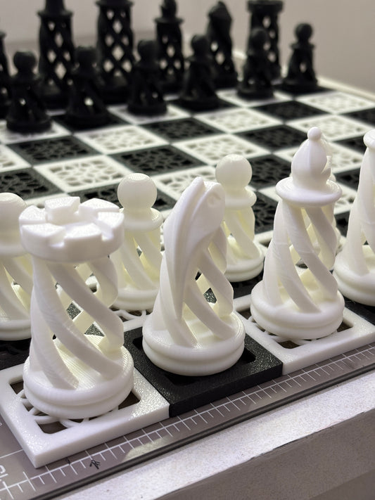 Modern 3D-Printed Chess Set