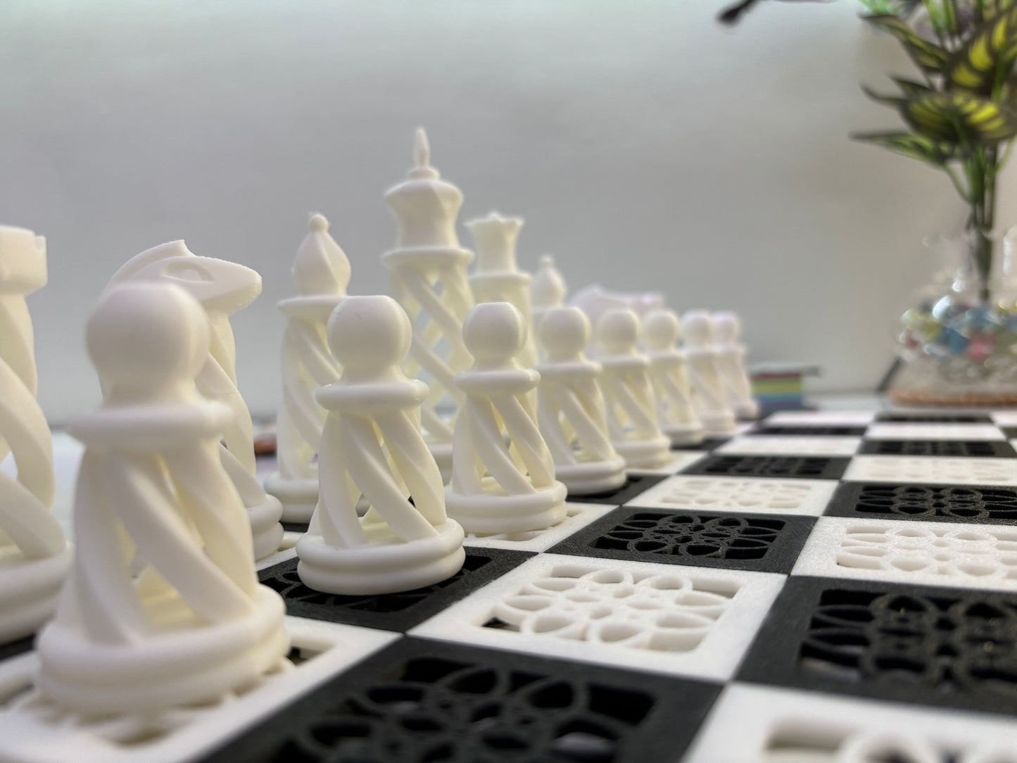 Modern 3D-Printed Chess Set