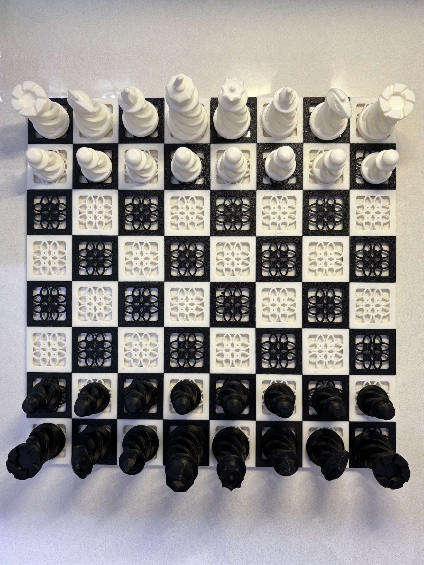 Modern 3D-Printed Chess Set