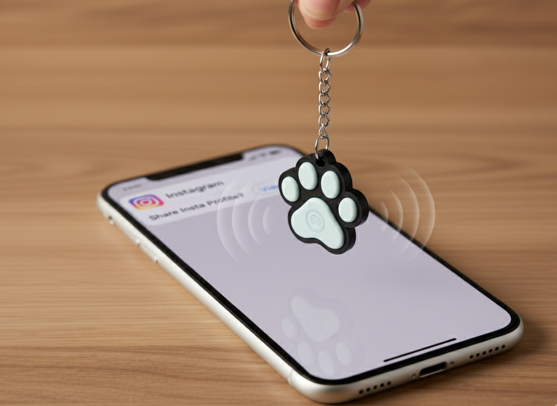 NFC Paw Keychain